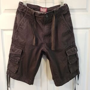 Matchstick Men's Cargo Shorts Espresso Brown Heavy 100% Cotton Mens M (30)